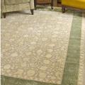 Handmade Silk Road Majestic Ivory/ Sage N. Z. Wool Rug (5' x 8')
