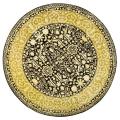 Handmade Silk Road Majestic Black/ Ivory New Zealand Wool Rug (3'6 Round)