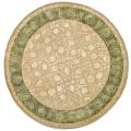 Handmade Majestic Ivory/ Sage N. Z. Wool Rug (3'6 Round)