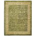 Handmade Silk Road Majestic Green N.Z. Wool Rug (9'6 x 13'6)