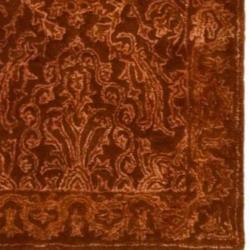 Handmade Silk Road Majestic Rust New Zealand Wool Rug (2' x 3')