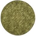 Handmade Silk Road Majestic Sage New Zealand Wool Rug (8' Round)
