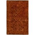Handmade Silk Road Majestic Rust New Zealand Wool Rug (2' x 3')