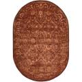Handmade Silk Road Majestic Rust New Zealand Wool Rug (4'6 x 6'6 Oval)