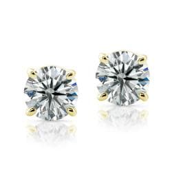 14k Yellow Gold 3/4ct TDW Certified Diamond Stud Earrings (H-I, SI1-SI2)