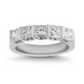 14k White Gold 1 3/8ct TDW Princess Diamond Band (H-I, I1-I2)