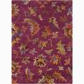 Hand-tufted Mandara Purple Floral Wool Rug (9' x 13')