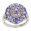 Dyach Sterling Silver Dyach Tanzanite and Diamond Accent Fashion Ring