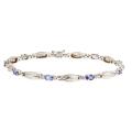 Dyach Sterling Silver Dyach Tanzanite and White Sapphire Fashion Bracelet