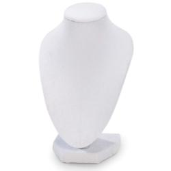 White 6-inch 3D Velvet Necklace Stand