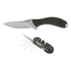 Kershaw Field Knife with Smith's Pocket Pal Knife Sharpener