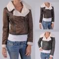 Ci Sono by Journee Juniors Wool Lined Faux Leather Jacket