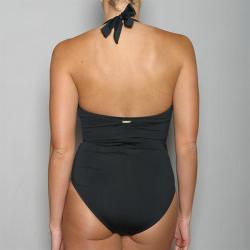 Anne Cole Women's Black 1-piece Cross Over Swimsuit