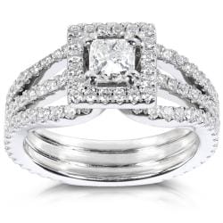 14k White Gold 1 1/2ct TDW Diamond Engagement Ring (H-I, I1-I2)