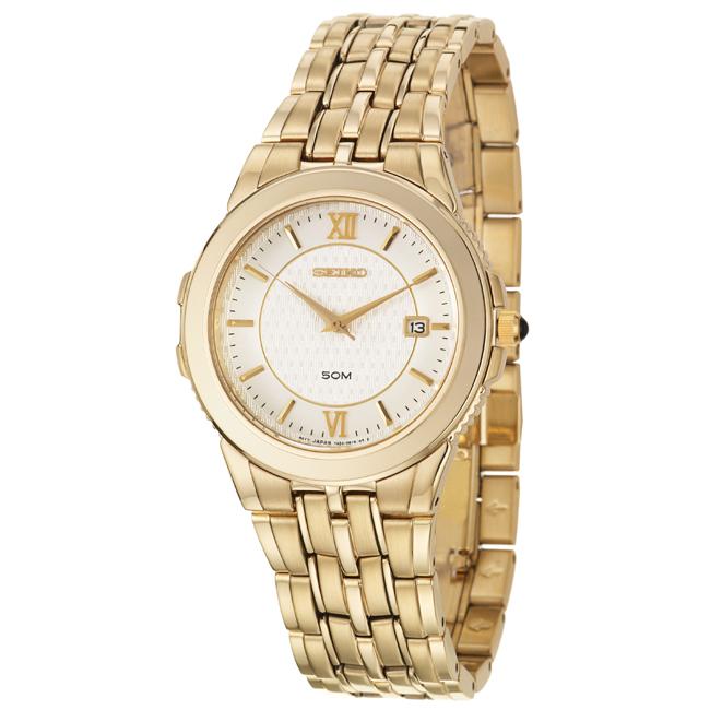 Seiko Mens Le Grand Sport Yellow Goldplated Stainless Steel Quartz