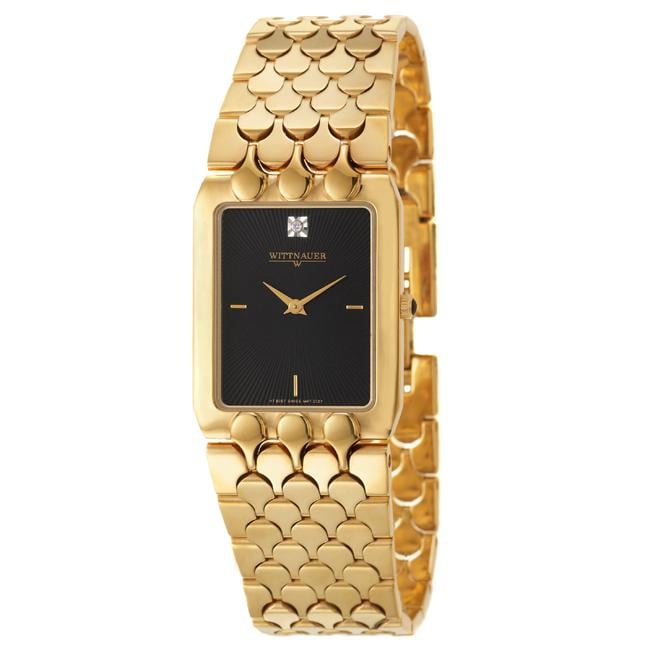 wittnauer men 39 s 39 wisp 39 yellow goldplated stainless steel overstock christmas