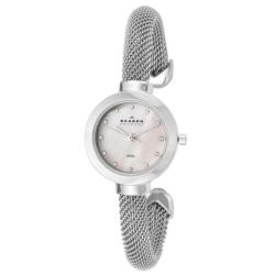 Skagen Women's 'Mesh' Stainless Steel Swarovski Crystals Quartz Watch