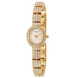 Wittnauer Women's 'Crystal' Yellow Goldplated Stainless Steel Quartz Swarovski Watch
