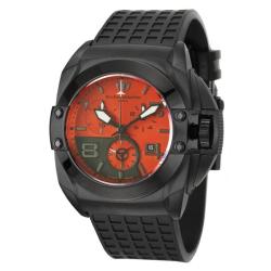 Technomarine Men's 'Blackwatch' Black PVD-coated Stainless Steel and Black Rubber Quartz Watch