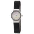 Skagen Women's 'Glitz' Stainless Steel and Black Leather Swarovski Crystals ...