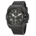 Technomarine Men's 'Blackwatch' Black PVD-coated Stainless Steel and Black Rubber Quartz Watch
