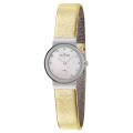 Skagen Women's 'Glitz' Stainless Steel and Gold Leather Crystals Quartz Watch