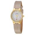 Skagen Women's 'Glitz' Yellow Goldplated Stainless Steel and Champagne Fabric...