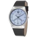 Skagen Men's 'Classic' Stainless Steel and Black Leather Quartz Watch