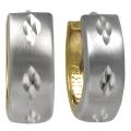14k Gold Two-Tone Mini-Hoop Earrings