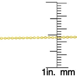 14k Yellow Gold 20-inch Diamond-cut Cable Chain
