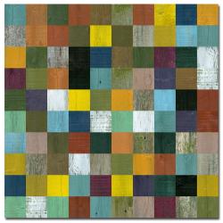 Michelle Callkins 'Rustic Wooden Abstract III' Canvas Art