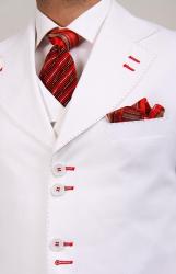 Ferrecci Men's White Six-button Suit