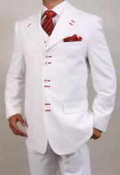 Ferrecci Men's White Six-button Suit