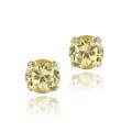 Glitzy Rocks 14k White Gold 2 2/5ct TGW 7mm Citrine Stud Earrings