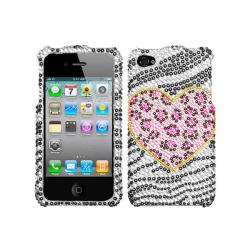 Premium Apple iPhone 4/ 4S Zebra/ Leopard/ Heart Rhinestone Case