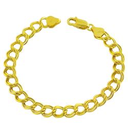 14k Yellow Gold 7-mm Charm Bracelet