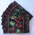 Tapestry Harvest Scroll Place Mats (Set of 6)
