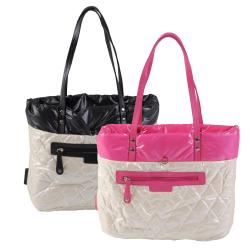 Adi Designs Women's Reversible Plush Metallic Tote Bag
