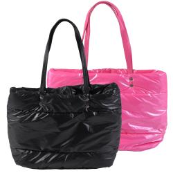Adi Designs Women's Reversible Plush Metallic Tote Bag