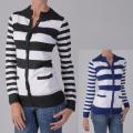 Journee Collection Junior's Striped Cardigan
