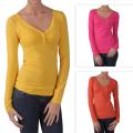 Hailey Jeans Co Junior's Banded V-neck Henley Top
