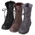 Bearpaw Women's 'Kayla' Suede Sheepskin-lined Lace-up Lug Sole Boots
