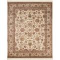 Asian Hand-knotted Royal Kerman Ivory Wool Rug (5' x 7'6)