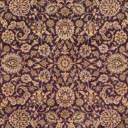 Asian Hand-knotted Royal Kerman Purple Wool Rug (5' x 7')