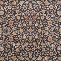 Asian Hand-knotted Royal Kerman Blue and Red Wool Rug (12' x 18')