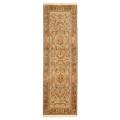 Asian Hand-knotted Royal Kerman Beige and Tan Wool Rug (2'6 x 18')