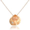 14k Gold over Silver Diamond Accent Seashell Necklace