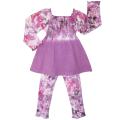Ann Loren Girl's Purple Tie-dye 2-piece Set