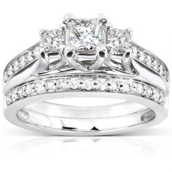 14k White Gold 4/5ct TDW Diamond Bridal Ring Set (H-I, I1-I2)