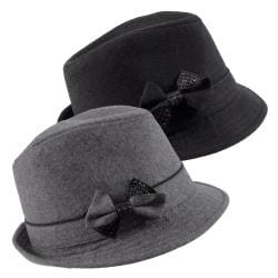 Hailey Jeans Co Women's Bow Accent Fedora